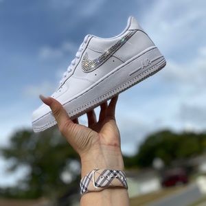 Nike Airforce 1s, Customized w/ SWAROVSKI CRYSTALS